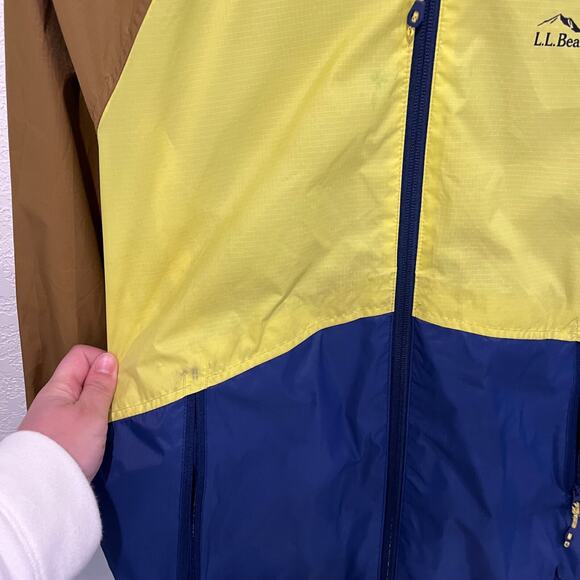 LL Bean Kids' Wind and Rain Jacket Full Zip Hooded Women's Large 14-16 Pockets - Picture 4 of 7
